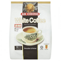 Aik Cheong Less Sugar 3 in 1 Instant White Coffee Creamer Sugar 15 Sachets x 40g (600g)