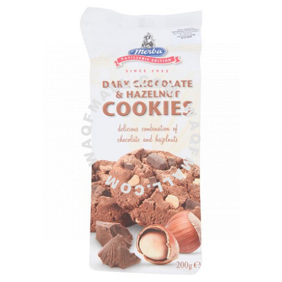 Merba Dark Chocolate & Hazelnut Cookies 200g