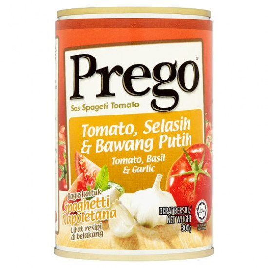 Prego Tomato, Basil & Garlic Pasta Sauce 300g