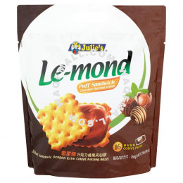 Julie's Le-mond Chocalate Hazelnut Cream Puff Sandwich 16 Convi-Packs 288g