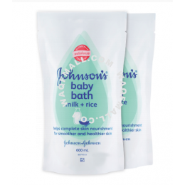 Johnson's Baby Bath Milk + Rice 600ml Twin Pack