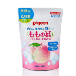 Pigeon Baby Peach Leaf Momo Foam Soap 400ml Refill - 1 Pack by Pigeon