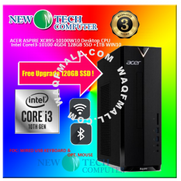 PC MURAH I3 ACER ASPIRE XC895-10100W10 / XC895-10100W10S DESKTOP PC (Intel I3-10100/4GB/W10/3YRS ONSITE) NEW