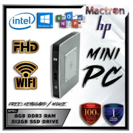 HP T5470e ULTRA THIN CLIENT PC SLIM - INTEL ATOM / 8GB DDR3 RAM / 512GB SSD / WINDOW 10 PRO / WIFI - 1 YEAR WARRANTY