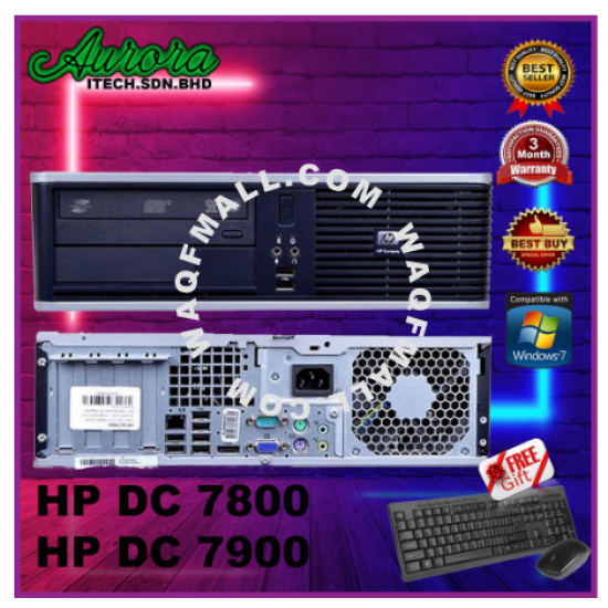 (REFURBISHED) HP Compaq 7800 / 7900 SFF Desktop / Intel core 2 2GB 80GB DVDRW