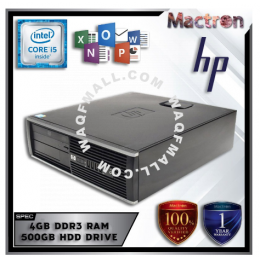 HP COMPAQ 6300 SFF BUSINESS PC - CORE I5 QUAD CORE / 4GB DDR3 / 500GB HDD / WINDOW 10 PRO / 1 YEAR WARRANTY