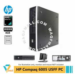 Up to 8GB 480GB SSD HP Compaq 6005 Pro USFF desktop PC + 22 inch monitor also 4GB RAM 120GB 240GB SSD 19 inch refurbish