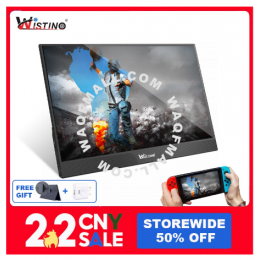 Wistino 15.6" portable monitor LCD HD HDMI USB Type C display for PC laptop phone PS4 switch XBOX 1080P gaming monitor Ips screen