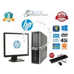 (Refurbished)HP COMPAQ PRO 6100/8100 SFF Desktop PC With 19'' - 22'' LCD - Intel Core i5 1GEN 3.0GHz/4GB/250GB/DVD R