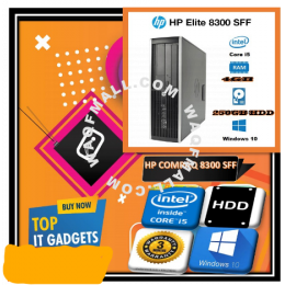 HP Compaq Elite 8300 SFF PC Intel i5 - (3rd Gen) @ 3.4GHz/ 4GB RAM /250GB HDD/WINDOWS 10 PRO/3 MONTH WARRANTY
