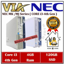 【NEW ARRIVE】NEC MK/MJ Series Slim Desktop CORE i3-4th GEN~4GB DDR3~Win10~DVD~Wifi Ready