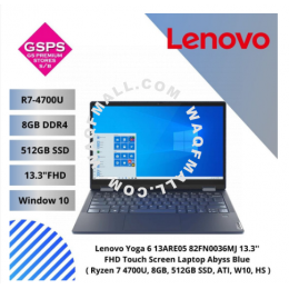 Lenovo Yoga 6 13ARE05 82FN0036MJ 13.3'' FHD Touch Screen Laptop Abyss Blue ( Ryzen 7 4700U, 8GB, 512GB SSD, ATI, W10)