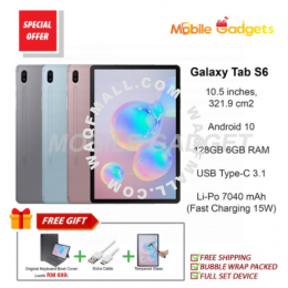 (FREE SHIPPING) Samsung Galaxy Tab S6 Lite (SM-P610) *WiFi Version* / Galaxy TabS6 (SM-T865) *LTE Version* Tablet