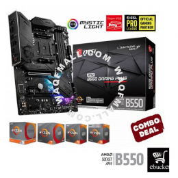 MSI B550 GAMING PLUS AMD Socket AM4 B550, support for: 3rd Generation AMD MOTHERBOARD + AMD RYZEN CPU COMBO