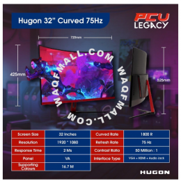 HUGON 24” & 27” 32” Curved 75Hz 2Ms FHD LED Gaming Monitor / 27 32 Inch Curved 165Hz 1Ms FHD Monitor / AMD FreeSync