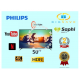 PHILIPS 50PUT6233S/98 50" 4K SMART / SAPHI SMART UHD WITH AMBILIGHT NETFLIX HDR & YOUTUBE LED SMART TV