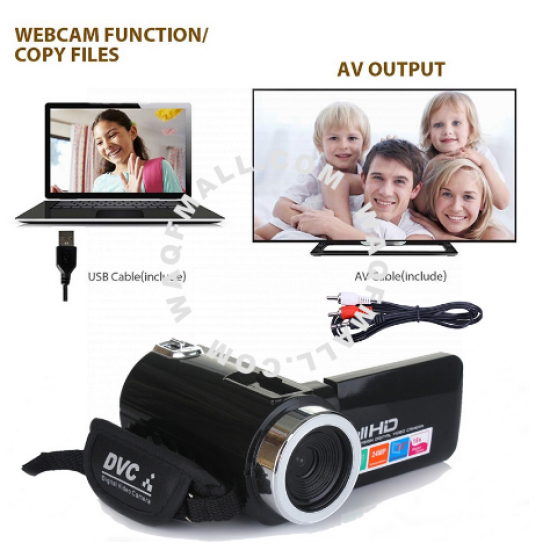 4K Full HD Video Camera Camcorder 2400 MP IR Night Vision Video Camcorder 3 Inch Touch LCD Screen 18X Zoom Camera w/ Mic