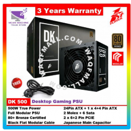 1st Player DK500 500W Full Modular 80+ Bronze Gaming PSU (Modular Cable & Powercable Included)
