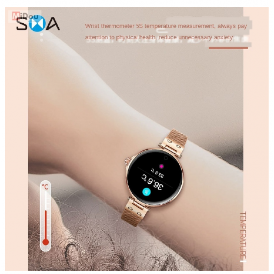 New R6 multi function watch blood pressure and heart rate monitoring body temperature monitoring physiological period reminder smart Watch